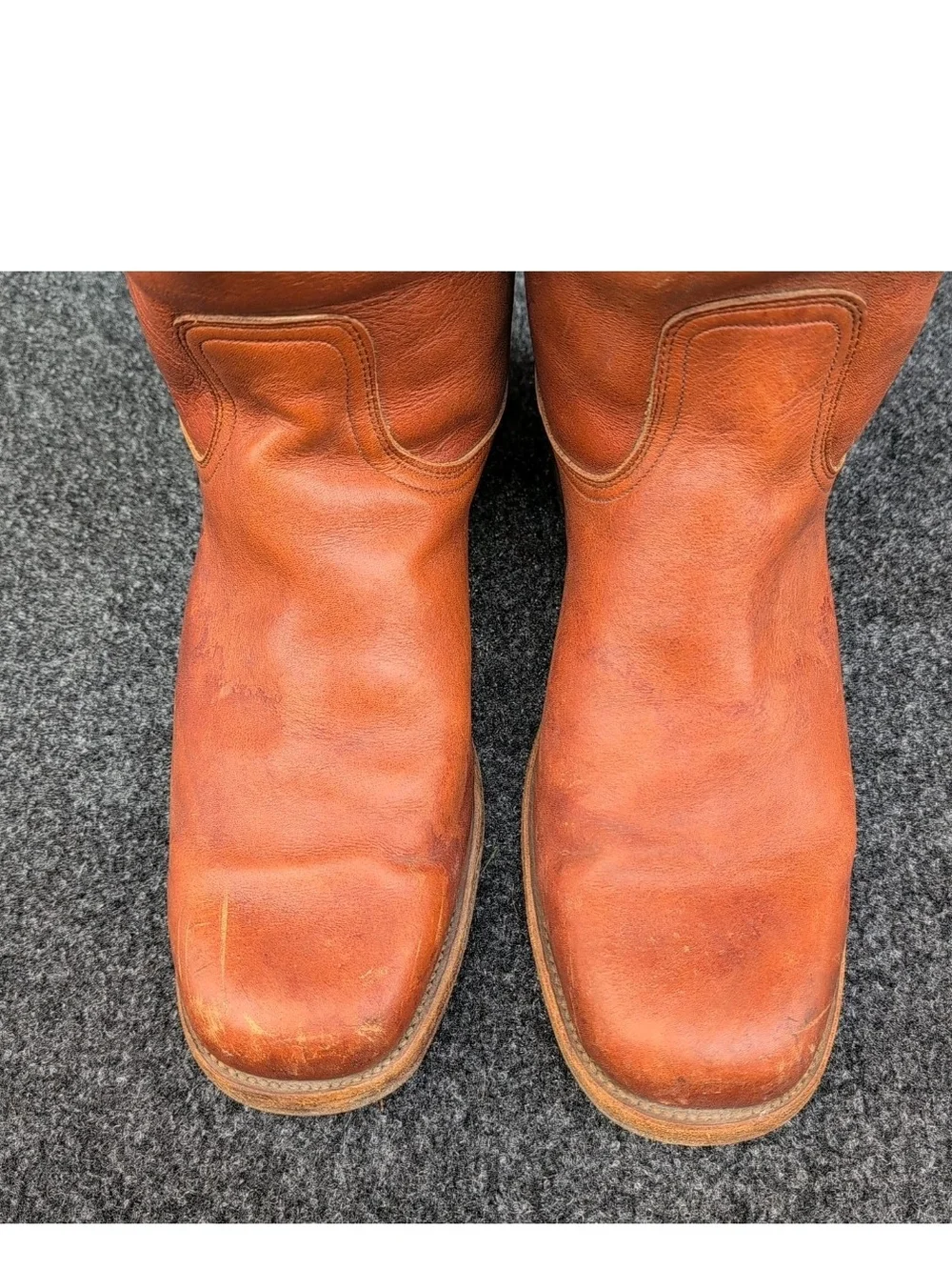 Vtg Frye Boots Mens 13 W Chestnut Brown Leather Campus Riding Western USA 14.5
